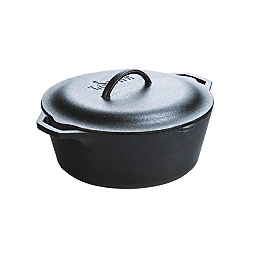 Lodge L10DOL3 Metal Dutch Oven, 7 Qt, 1 Piece (Black)