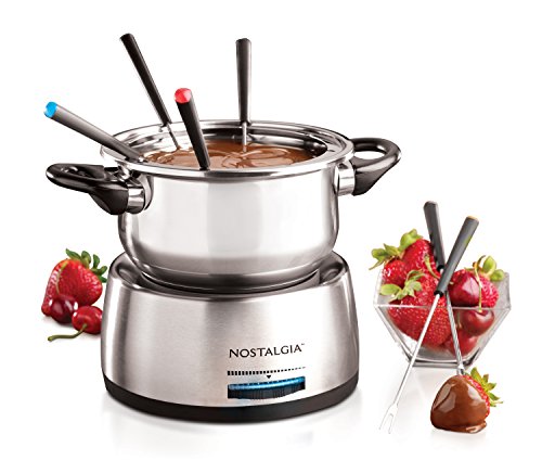 Nostalgia FPS200 6-Cup Stainless Steel Electric Fondue Pot